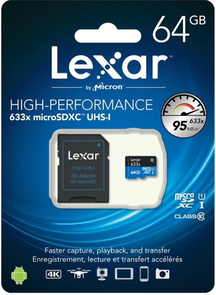 Lexar 64GB Lexar C10 A1 V30 U3 Hafıza Kartı